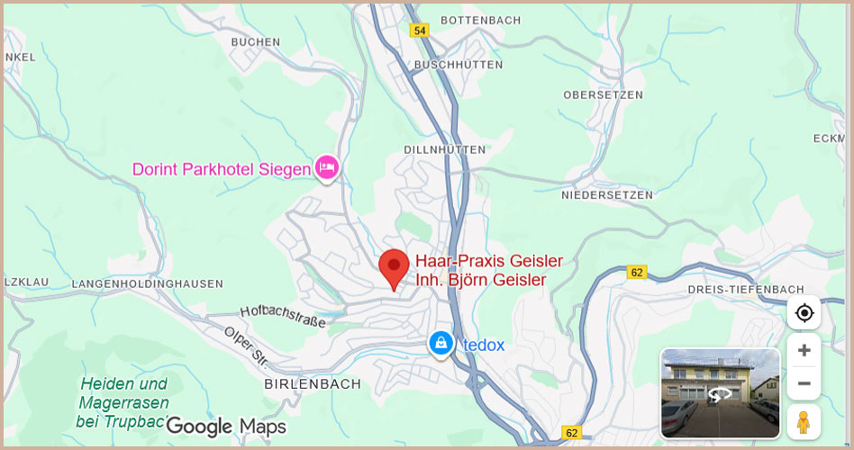 Haar-Praxis Geisler auf Google Maps